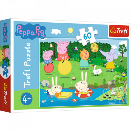 Puzzle Trefl 60piese - Peppa Pig Distractie in Vacanta