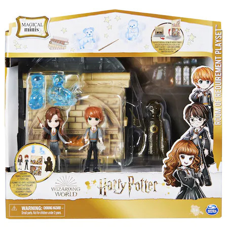Set de joaca Harry Potter - Magical Minis, Ron Weasley si Hermione Granger in Camera Necesitatii