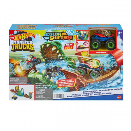 Set de joaca Hot Wheels Monsteer Trucks - Crocodile Swamp Chomp