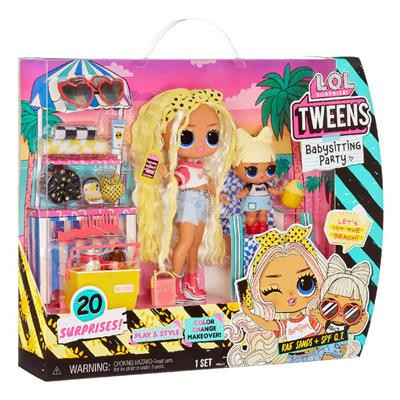 Set LOL Surprise Tweens Babysitting, Beach Party cu 2 Papusi LOL si 20 de surprize
