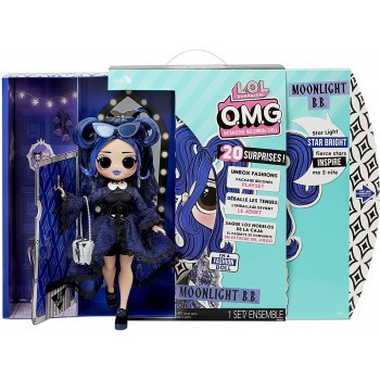 Papusa L.O.L. Surprise! OMG Fashion Doll - Moonlight BB cu 20 surprize, seria 4