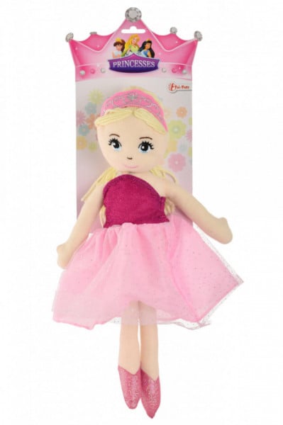 Printesa Pop din plus moale, cu sclipici si coronita, 35 cm