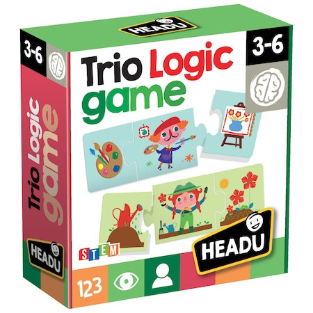 Puzzle Headu S.T.E.M. - Logic Trio, 36 piese, 12 ipostaze