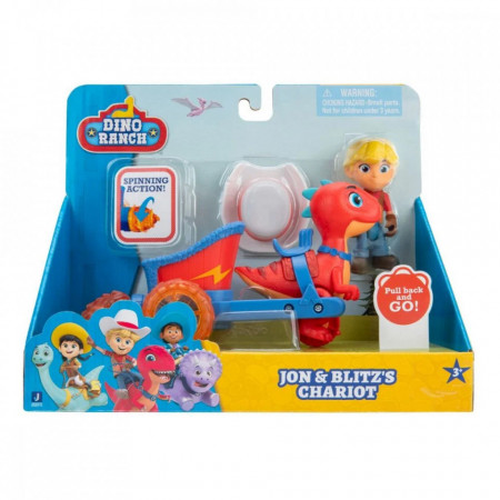 Set figurina cu dinozaur, Dino Ranch, Blitz si Chariot