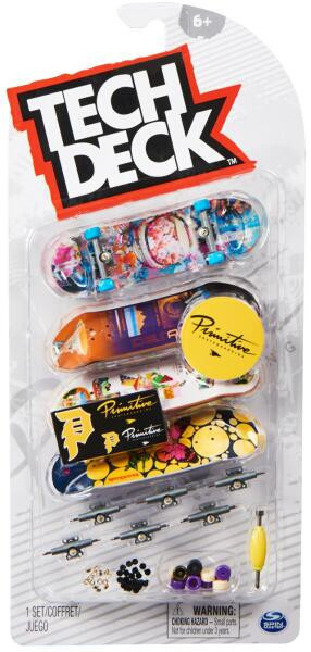TECH DECK PACHET 4 PIESE FINGERBOARD PRIMITIVE 9.6CM