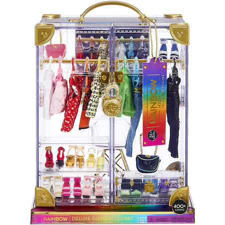 Mini dulapior Rainbow High deluxe Fashion Closet,31 de accesorii
