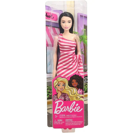 Papusa Barbie Fashionistas cu tinuta petrecere