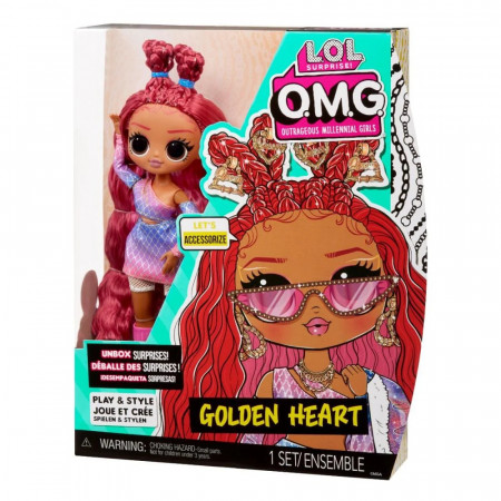 Papusa cu accesorii L.O.L. Surprise! OMG S7 Golden Heart