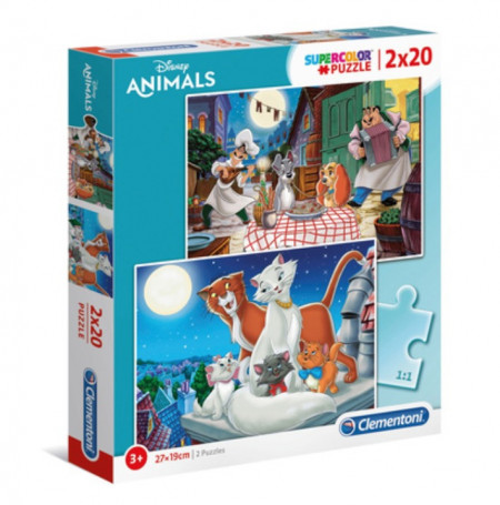 Puzzle Clementoni ,Animalele Disney,2x20 piese