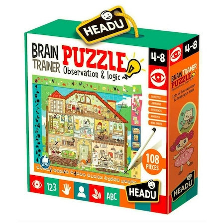 Puzzle Headu S.T.E.M. - Antrenarea mintii, 108 piese