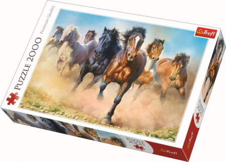 Puzzle Trefl, Herghelie de cai galopand, 2000 piese