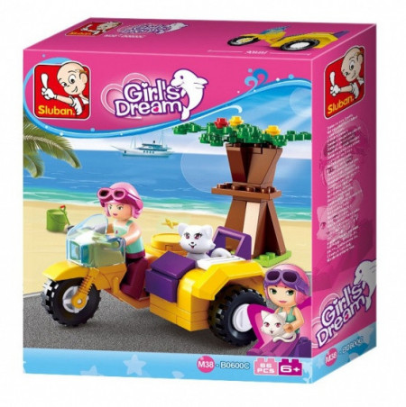 Set de constructie, Girl's Dream Motocicleta cu Atas, 67 piese, Sluban