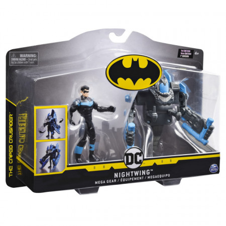 Set de joaca Batman,The caped crusader - Mega gear, Nightwing, cu accesorii, 10 cm