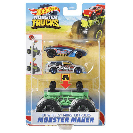 Set Hot Wheels by Mattel Monster Trucks Monster Maker