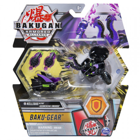 Figurina Bakugan Armored Alliance - Ultra Nillious, cu Baku-Gear Scorching Swords