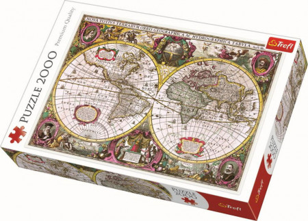 Puzzle Trefl, Harta noua a mapamondului, 2000 piese