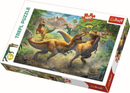 Puzzle Trefl, Tyrannosauri in lupta, 160 piese