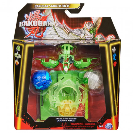 Set 3 Figurine Bakugan Battle Legue Starter Pack - Ventri Ultra, Octogan si Trox