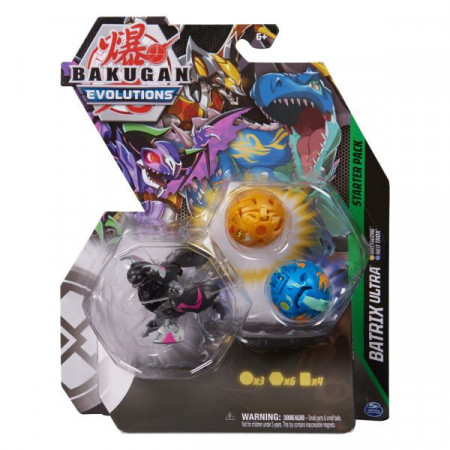 Set 3 Figurine Bakugan Evolutions Starter Pack Batrix Ultra, Griswing si Neo Trox