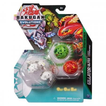 Set 3 Figurine Bakugan Evolutions Starter Pack Gillator Ultra, Wrath si Warrior Whale