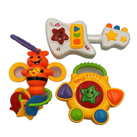 Set 3 zornaitori pentru bebelusi cu lumini si sunete