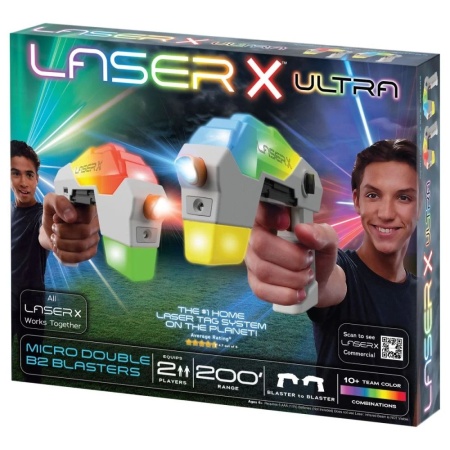 Set Micro Double Blasters B2, Laser X Ultra, 60 metri