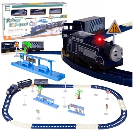Set Trenulet interactiv cu lumini si sunete, Railway HighSpeed