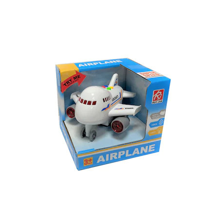 Avion cu Lumini si Sunete,17cm,Alb