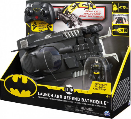 Masinuta RC Spin Master - Batmobil, cu figurina 10 cm