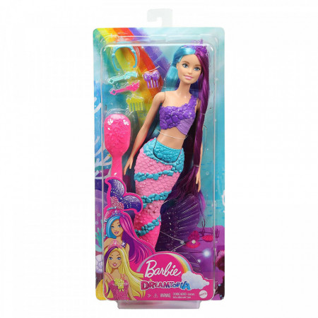 Papusa Barbie Dreamtopia-Sirena cu Par Lung