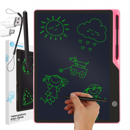 Tableta grafica de 16" pentru copii, culoare Roz, AVX-WT-RYMT-1201-BK-PINK