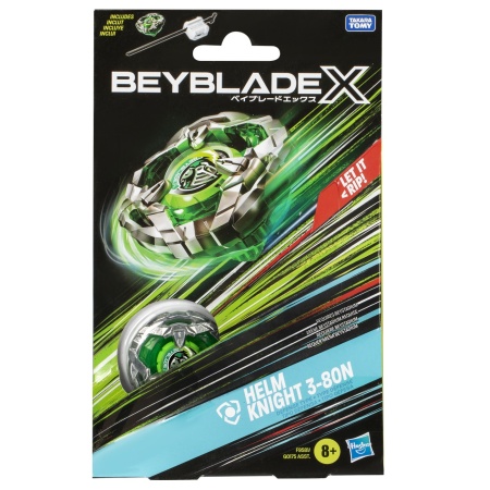 BEYBLADE X LET IT RIP SET LANSATOR SI ROATA HELM KNIGHT 3-80N