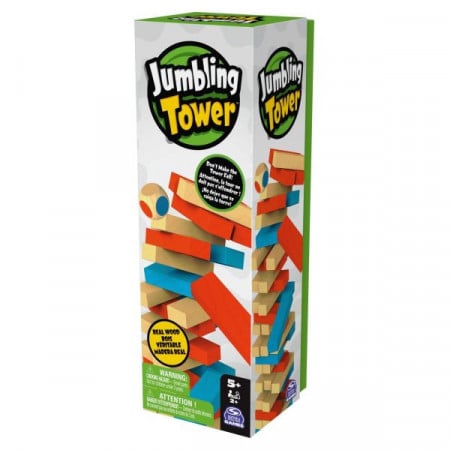 Joc de Indemanare Spin Master, Turnul buclucas cu 48 piese de lemn colorate