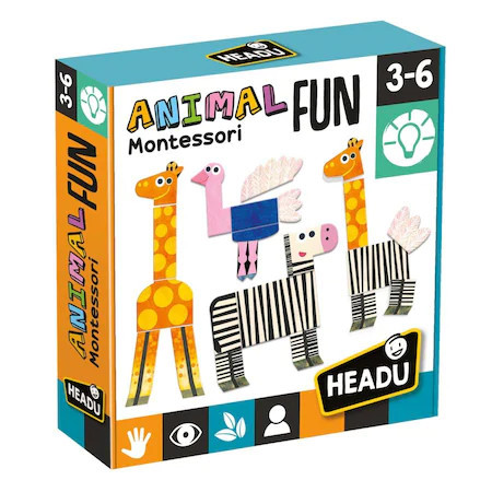 Joc educativ Headu Montessori - Animalute amuzante