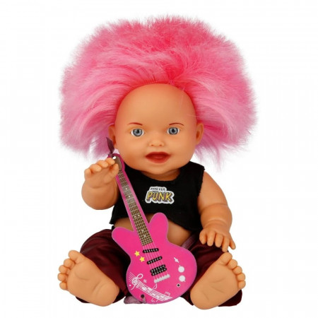 Papusa Bebelus, Dollz n More, Punk Nil, 23 cm, Roz