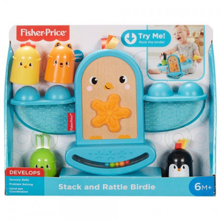Pasare Echilibru Fisher Price - Stack and Rattle Birdie