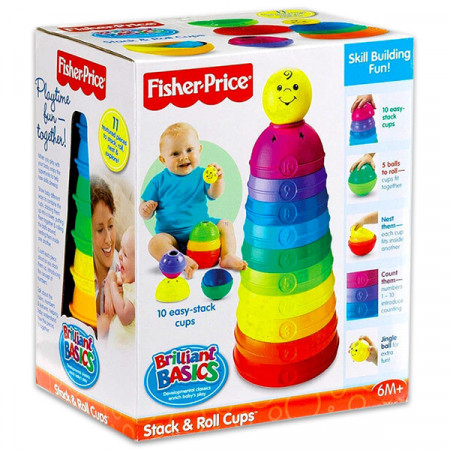 Piramida din Cupe Colorate Fisher Price