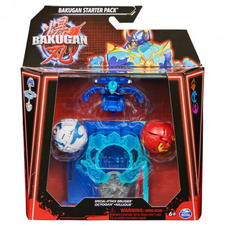 Set 3 Figurine Bakugan Battle Legue Starter Pack - Bruiser Ultra, Octogan si Nillious