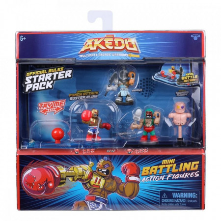 Set 3 figurine cu accesorii, Akedo, Starter Pack S1-Aximus,Buster Bling si Loco Grande