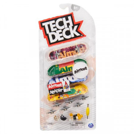 TECH DECK PACHET 4 PIESE FINGERBOARD ALMOST 9.6CM