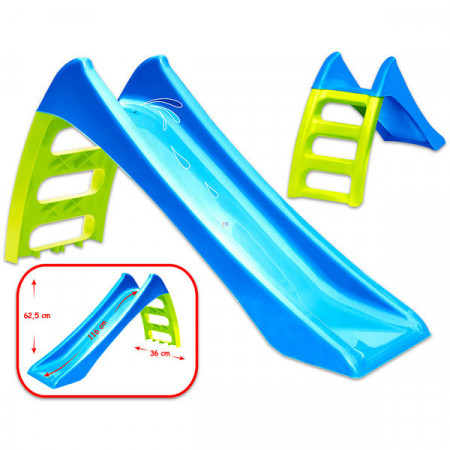 Tobogan cu apa - 116 cm, culoare albastru-verde