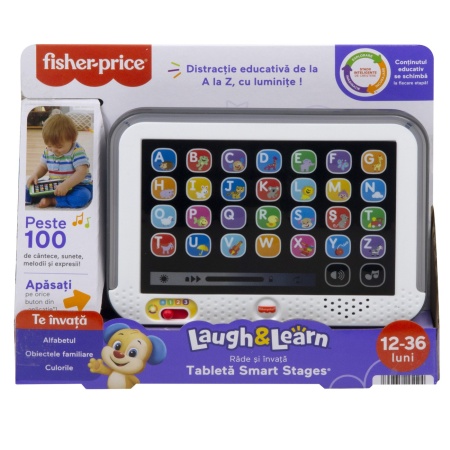 FISHER PRICE LAUGH LEARN TABLETA SMART CU 3 NIVELURI DE DEZVOLTARE LIMBA ROMANA - Img 1