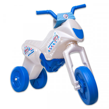 Motocicleta fara Pedale pentru Copii,Sidef Alb/Albastru