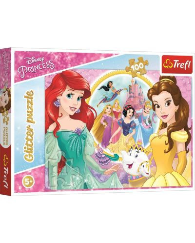 Puzzle Glitter Trefl 100piese - Amintirile lui Bella si Ariel