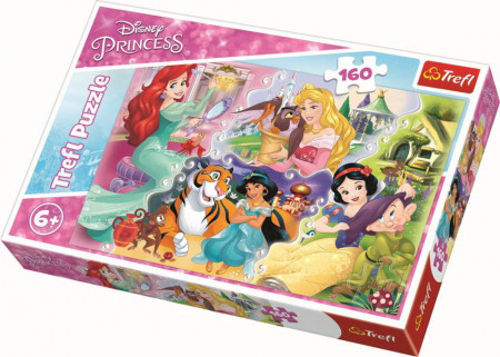 Puzzle Trefl, Disney Princess, Printese cu prieteni, 160 piese