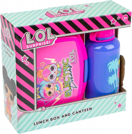 Set cutie alimente si sticla apa L.O.L Surprise Lunch Box