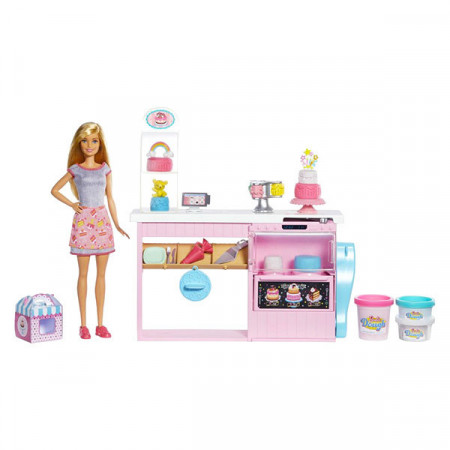 Set de joaca Papusa Barbie si atelierul de Cofetarie