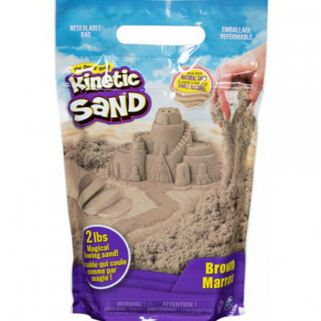 Set Kinetic Sand, Rezerva Nisip Kinetic, Maro, 907gr