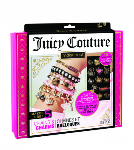 Set Make It Real pentru Creat Bratari cu Lantisoare si Talismane Juicy Couture, 138 piese