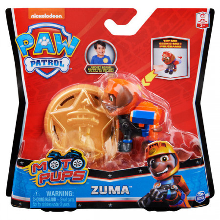 Figurina Paw Patrol, Moto Pups , Zuma cu insigna